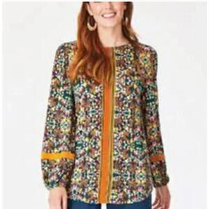 Matilda Jane Moments With You At The Pumpkin Patch Top Blouse Women's M 3648